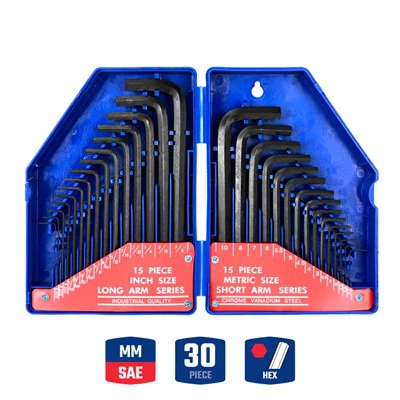30PC LONG ARM HEX KEY SET(METRIC&SAE)